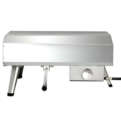 16 In. Propane Pizza Oven, Outdoor Pizza Oven in Stainless Steel, W/Rotating Pizza Stone — product view 4