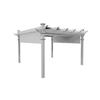 10 Ft. x 10 Ft. Vinyl Malibu Canopy Pergola – White