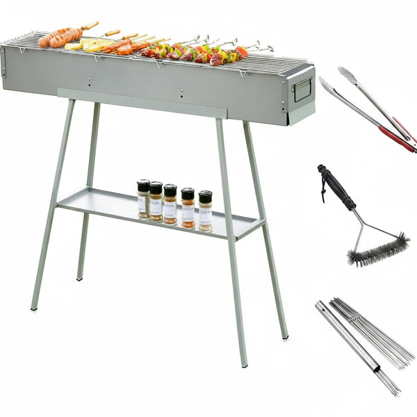 Portable Charcoal BBQ Grill with Removable Stand