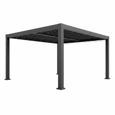 Louvered Pergola with Adjustable Roof & Drainage – Aluminum